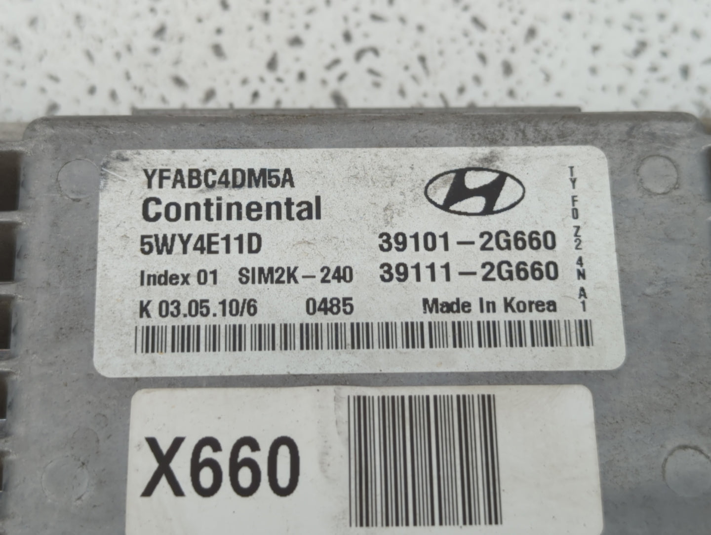 2011 Hyundai Sonata PCM Engine Control Computer ECU ECM PCU OEM P/N:39111-2G660 39101-2G660, 39111-2G670, 39101-2G670 Fits O