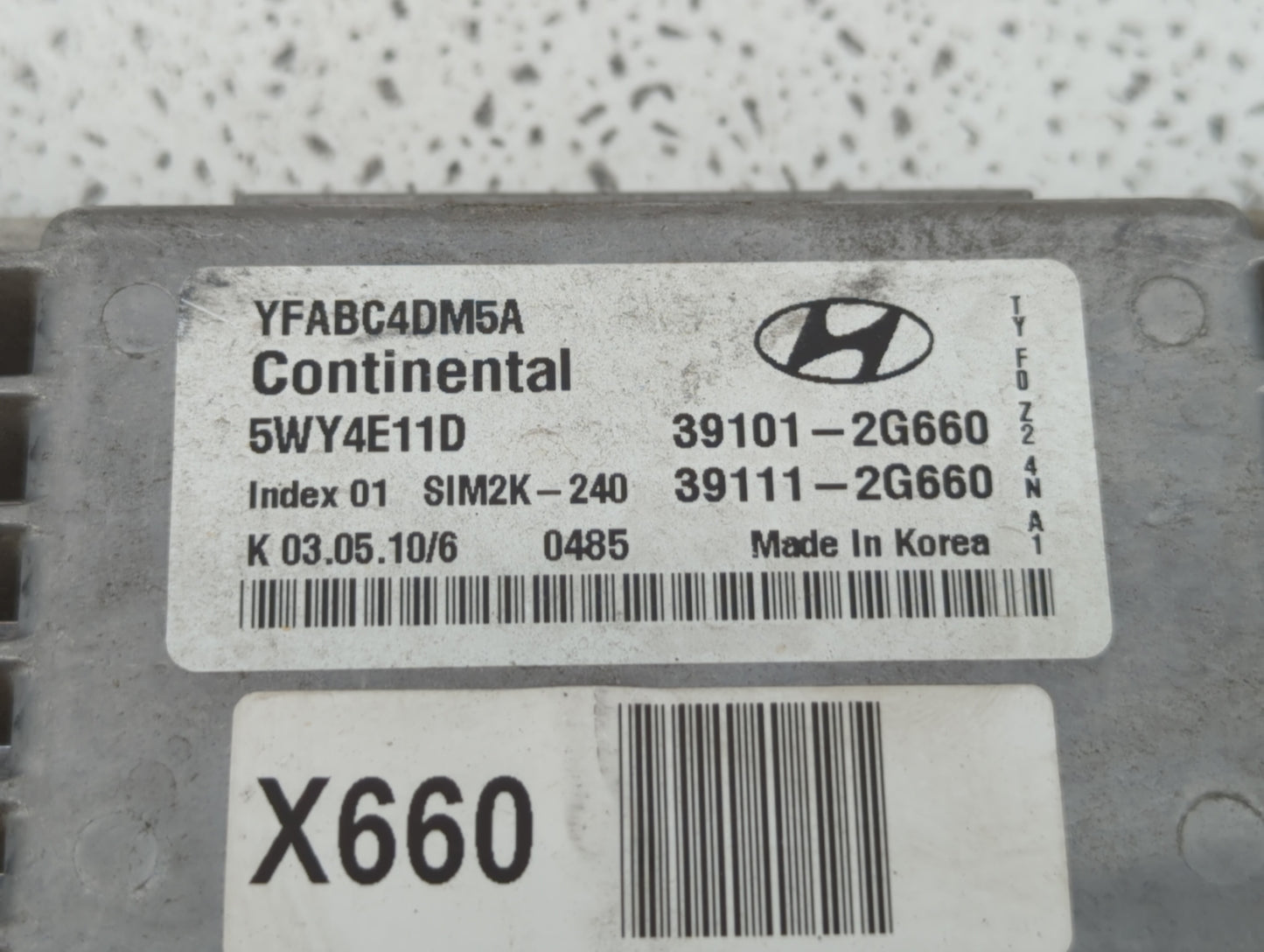 2011 Hyundai Sonata PCM Engine Control Computer ECU ECM PCU OEM P/N:39111-2G660 39101-2G660, 39111-2G670, 39101-2G670 Fits O