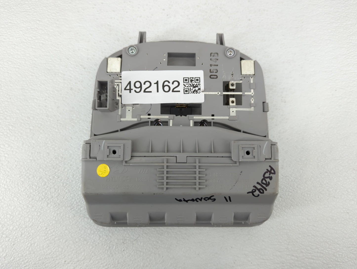 2011 Hyundai Sonata Overhead Roof Console Grey - Oemusedautoparts1.com