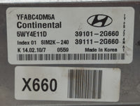 2011-2014 Hyundai Sonata PCM Engine Control Computer ECU ECM PCU OEM P/N:39111-2G660 39101-2G660 Fits Fits 2011 2012 2013 20
