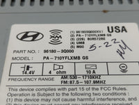 2011 Hyundai Sonata Radio AM FM Cd Player Receiver Replacement P/N:96180-3Q000 Fits OEM Used Auto Parts - Oemusedautoparts1.