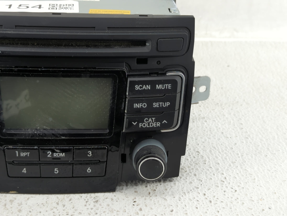 2011 Hyundai Sonata Radio AM FM Cd Player Receiver Replacement P/N:96180-3Q000 Fits OEM Used Auto Parts - Oemusedautoparts1.