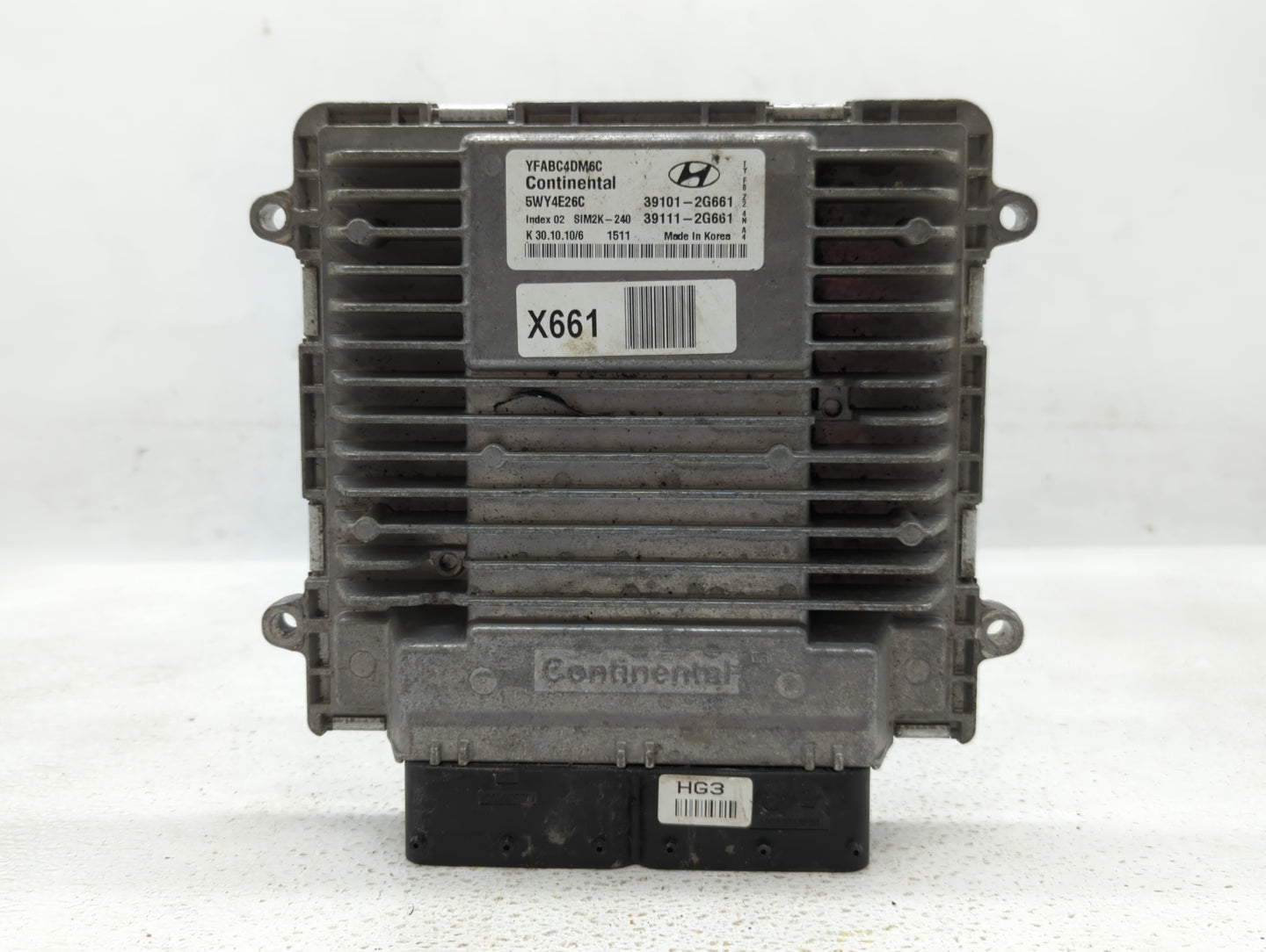 2011 Hyundai Sonata PCM Engine Control Computer ECU ECM PCU OEM P/N:39111-2G661 39101-2G661 Fits OEM Used Auto Parts - Oemus