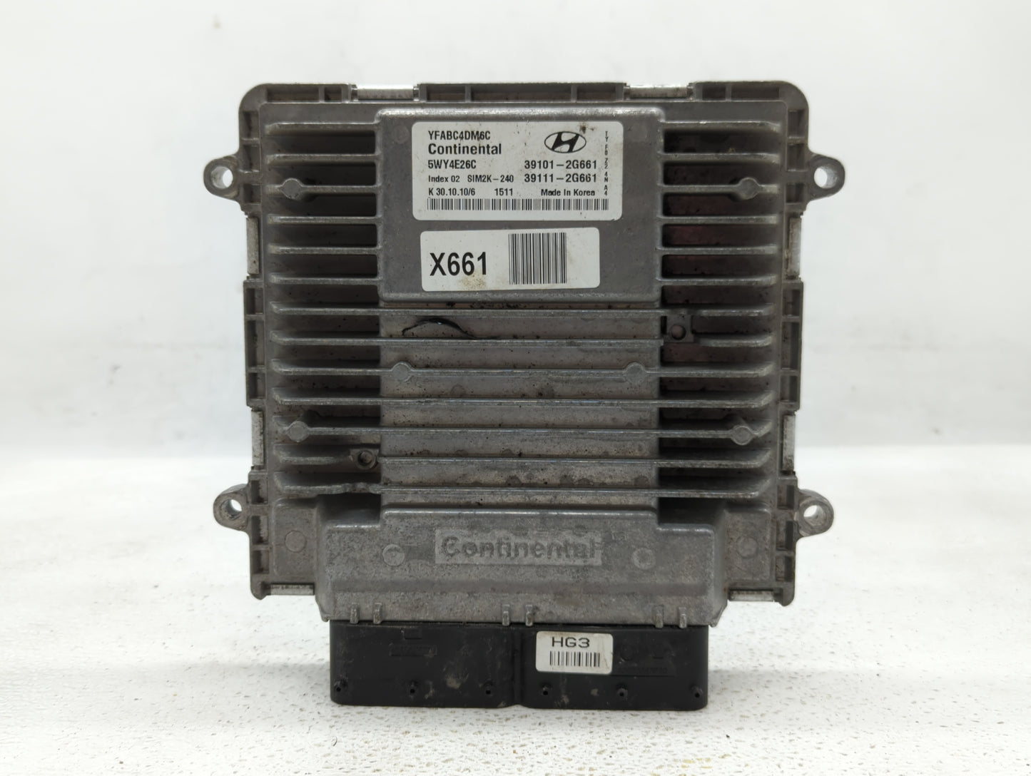 2011 Hyundai Sonata PCM Engine Control Computer ECU ECM PCU OEM P/N:39111-2G661 39101-2G661 Fits OEM Used Auto Parts - Oemus