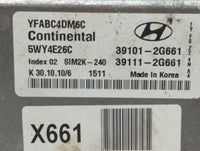 2011 Hyundai Sonata PCM Engine Control Computer ECU ECM PCU OEM P/N:39111-2G661 39101-2G661 Fits OEM Used Auto Parts - Oemus