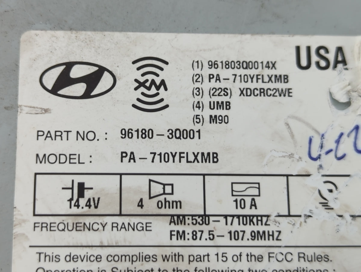 2011-2011 Hyundai Sonata Am Fm Cd Player Radio Receiver 515778 - Oemusedautoparts1.com