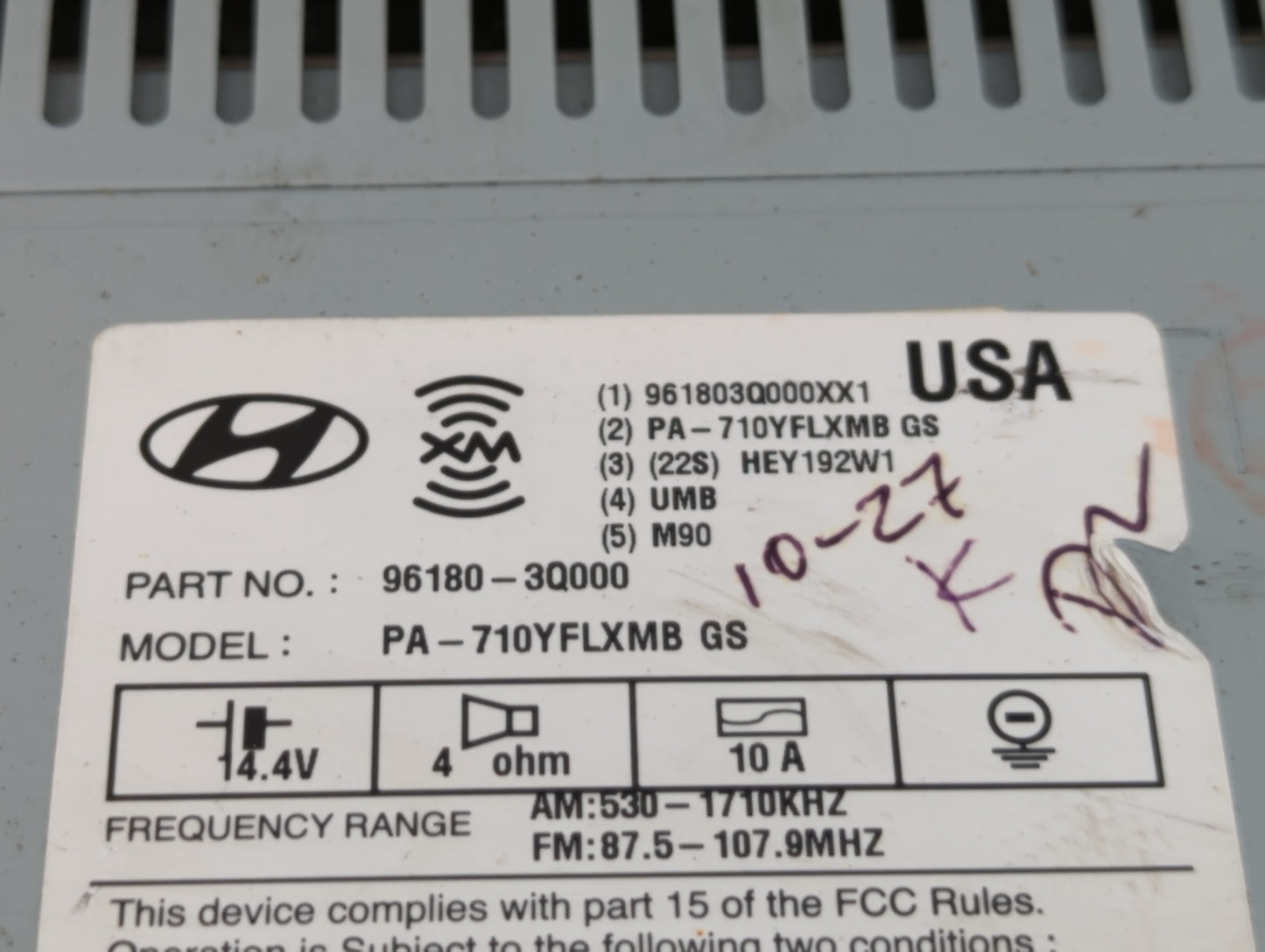 2011-2011 Hyundai Sonata Am Fm Cd Player Radio Receiver - Oemusedautoparts1.com