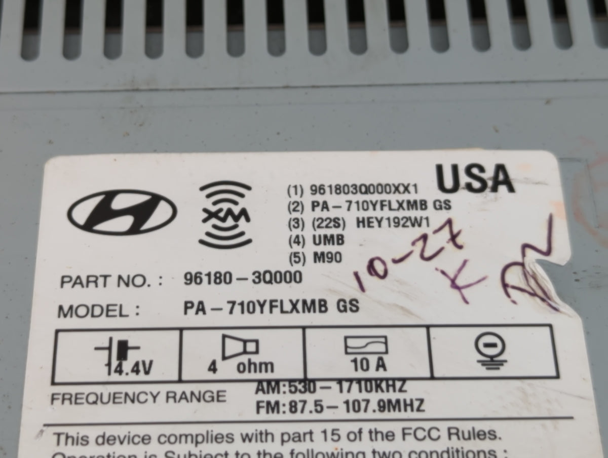 2011-2011 Hyundai Sonata Am Fm Cd Player Radio Receiver 516999 - Oemusedautoparts1.com