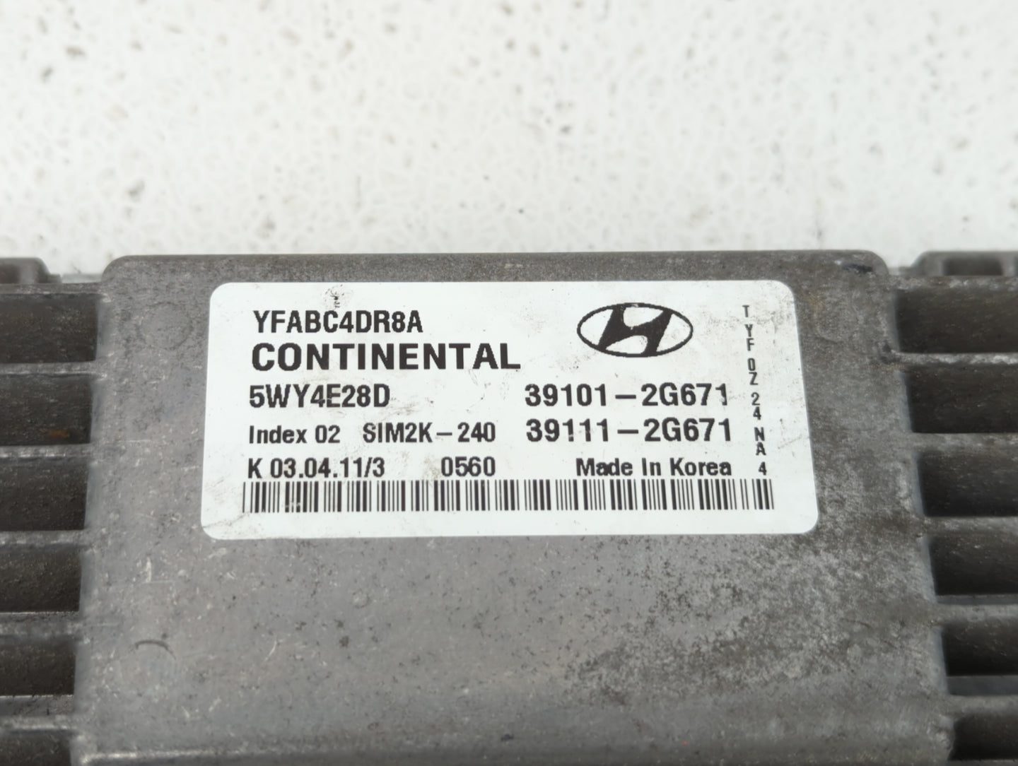 2011 Hyundai Sonata PCM Engine Control Computer ECU ECM PCU OEM P/N:39111-2G661 39101-2G661 Fits OEM Used Auto Parts - Oemus
