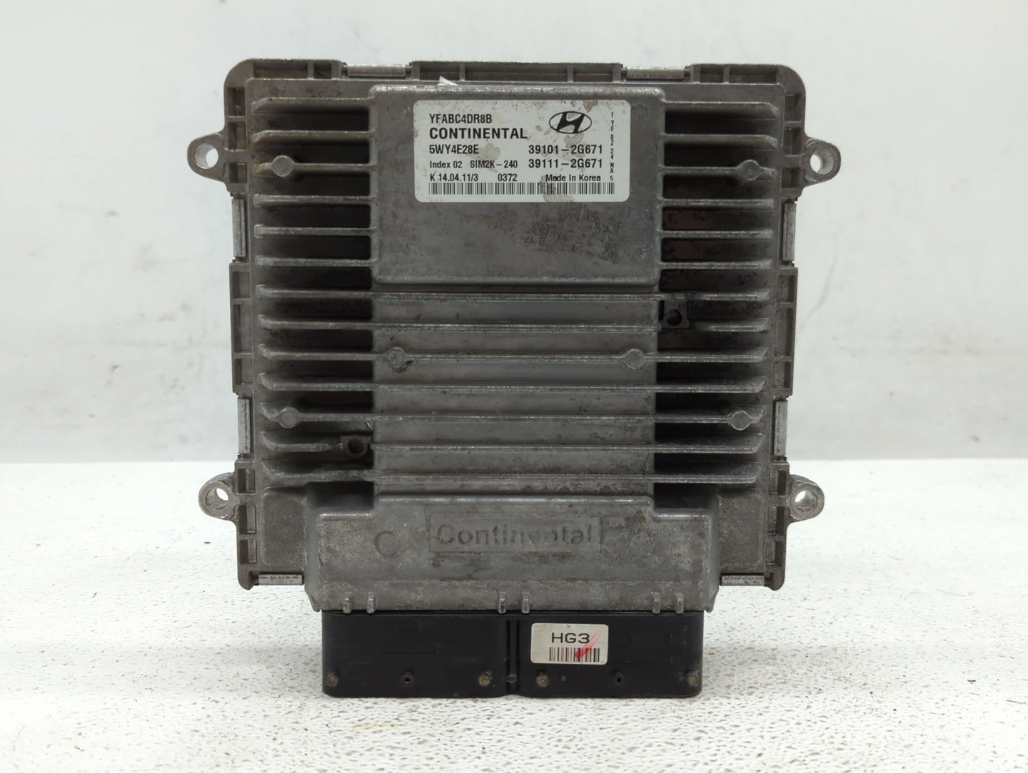 2011-2014 Hyundai Sonata PCM Engine Control Computer ECU ECM PCU OEM P/N:39101-2G671 Fits Fits 2011 2012 2013 2014 OEM Used 