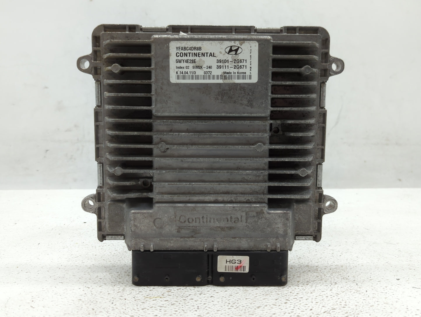 2011-2014 Hyundai Sonata PCM Engine Control Computer ECU ECM PCU OEM P/N:39101-2G671 Fits Fits 2011 2012 2013 2014 OEM Used 