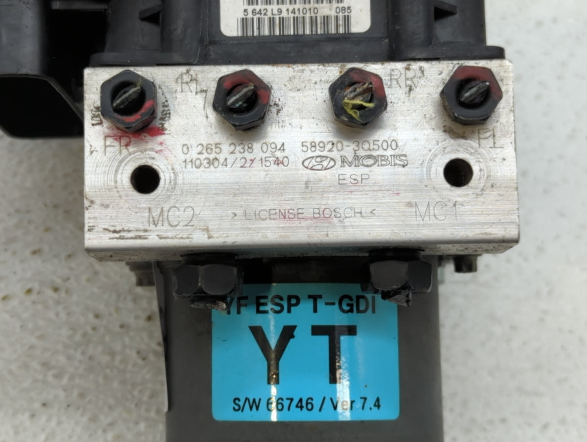 2011-2013 Hyundai Sonata Anti-Lock Brake ABS Pump Module Actuator OEM P/N:58920-3Q500 Fits Fits 2011 2012 2013 OEM Used Auto