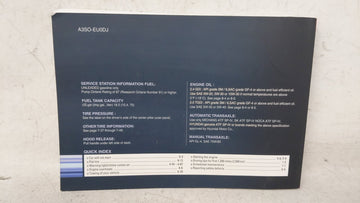 2011 Hyundai Sonata Owners Manual Book Guide OEM Used Auto Parts