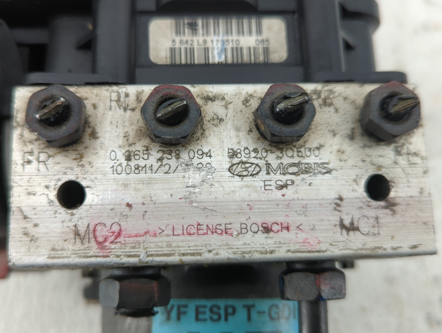 2011-2013 Hyundai Sonata ABS Pump Control Module Replacement P/N:58920-30500 58920-3Q500 Fits Fits 2011 2012 2013 OEM Used A