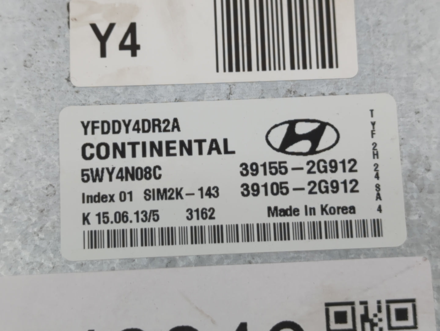 2011-2015 Hyundai Sonata PCM Engine Control Computer ECU ECM PCU OEM P/N:39105-2G912 39155-2G912 Fits OEM Used Auto Parts - 