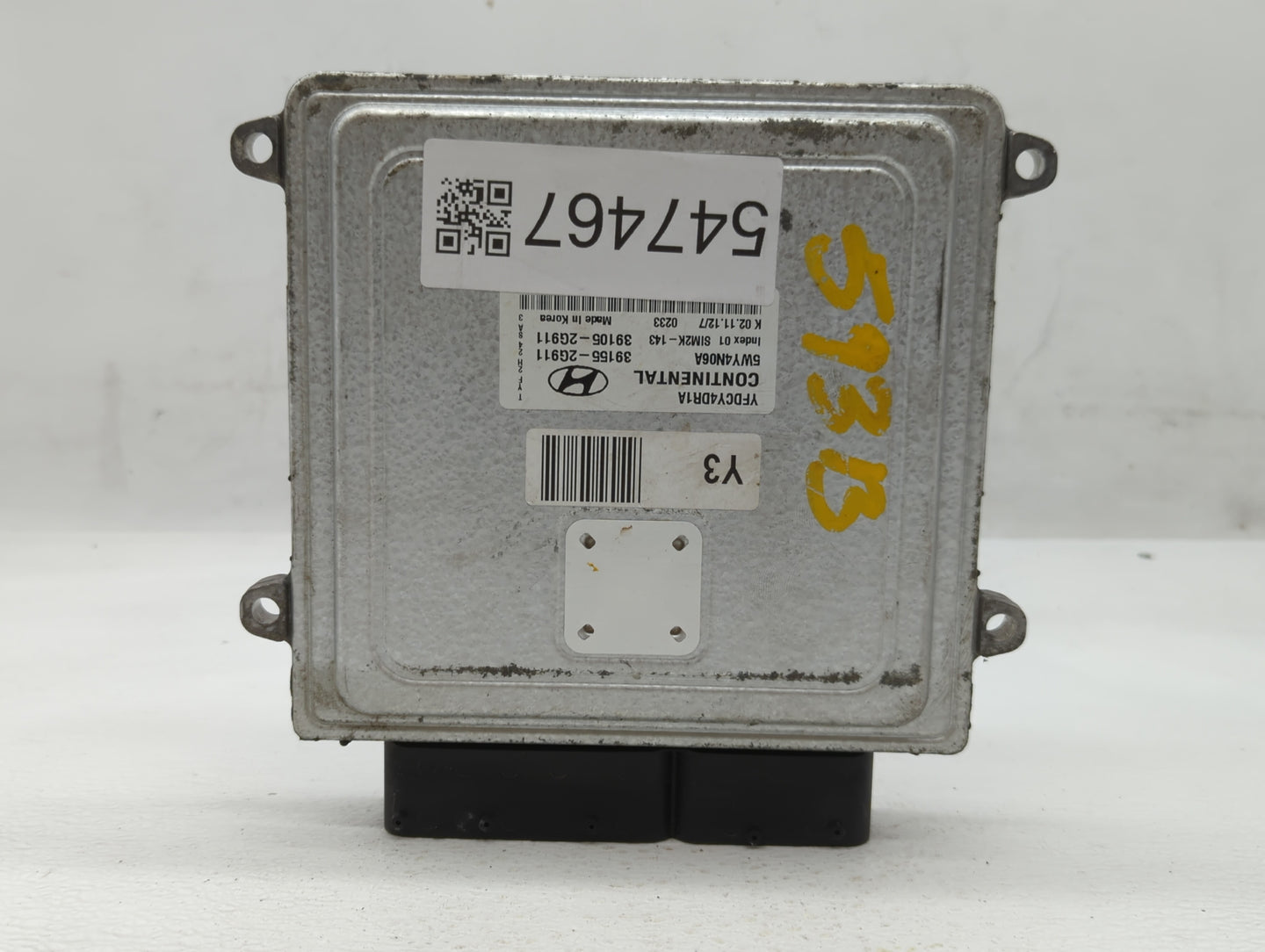 2011-2015 Hyundai Sonata PCM Engine Control Computer ECU ECM PCU OEM P/N:39105-2G912 39155-2G912 Fits OEM Used Auto Parts - 