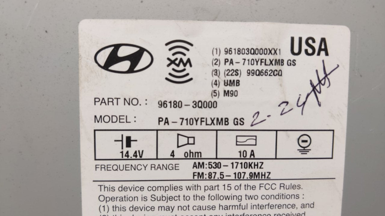 2011-2011 Hyundai Sonata Am Fm Cd Player Radio Receiver - Oemusedautoparts1.com