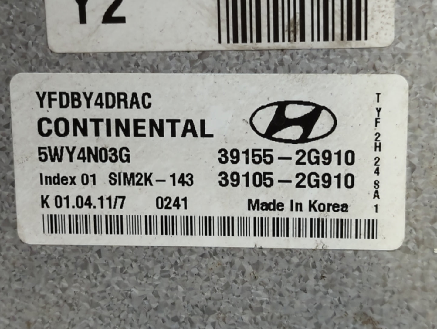 2011-2015 Hyundai Sonata PCM Engine Control Computer ECU ECM PCU OEM P/N:39155-2G910 Fits Fits 2011 2012 2013 2014 2015 OEM 