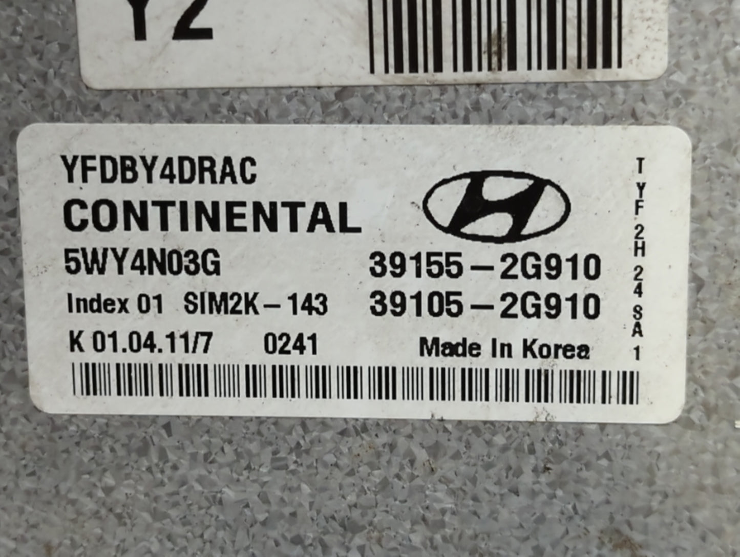 2011-2015 Hyundai Sonata PCM Engine Control Computer ECU ECM PCU OEM P/N:39155-2G910 Fits Fits 2011 2012 2013 2014 2015 OEM 