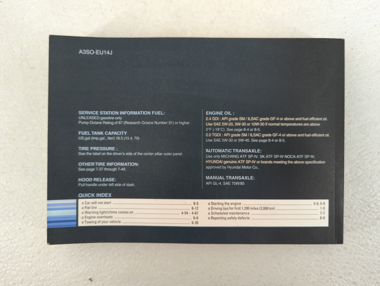 2011 Hyundai Sonata Owners Manual Book Guide OEM Used Auto Parts - Oemusedautoparts1.com