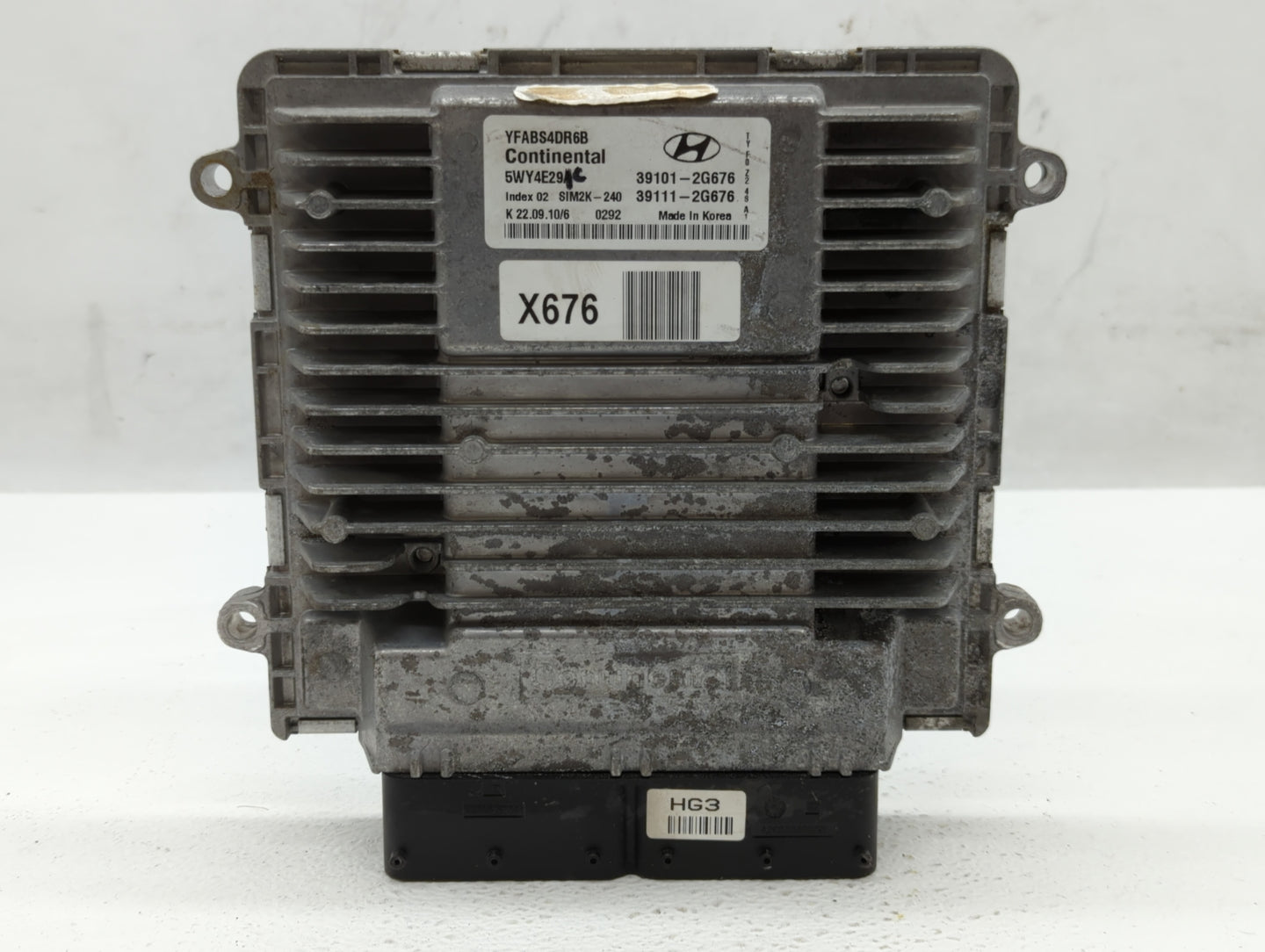 2011-2014 Hyundai Sonata PCM Engine Control Computer ECU ECM PCU OEM P/N:39101-2G676 Fits Fits 2011 2012 2013 2014 OEM Used 
