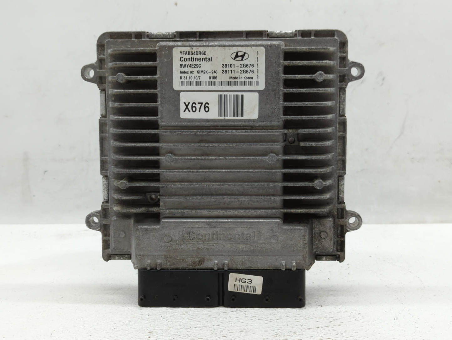 2011-2014 Hyundai Sonata PCM Engine Control Computer ECU ECM PCU OEM P/N:39101-2G676 Fits Fits 2011 2012 2013 2014 OEM Used 