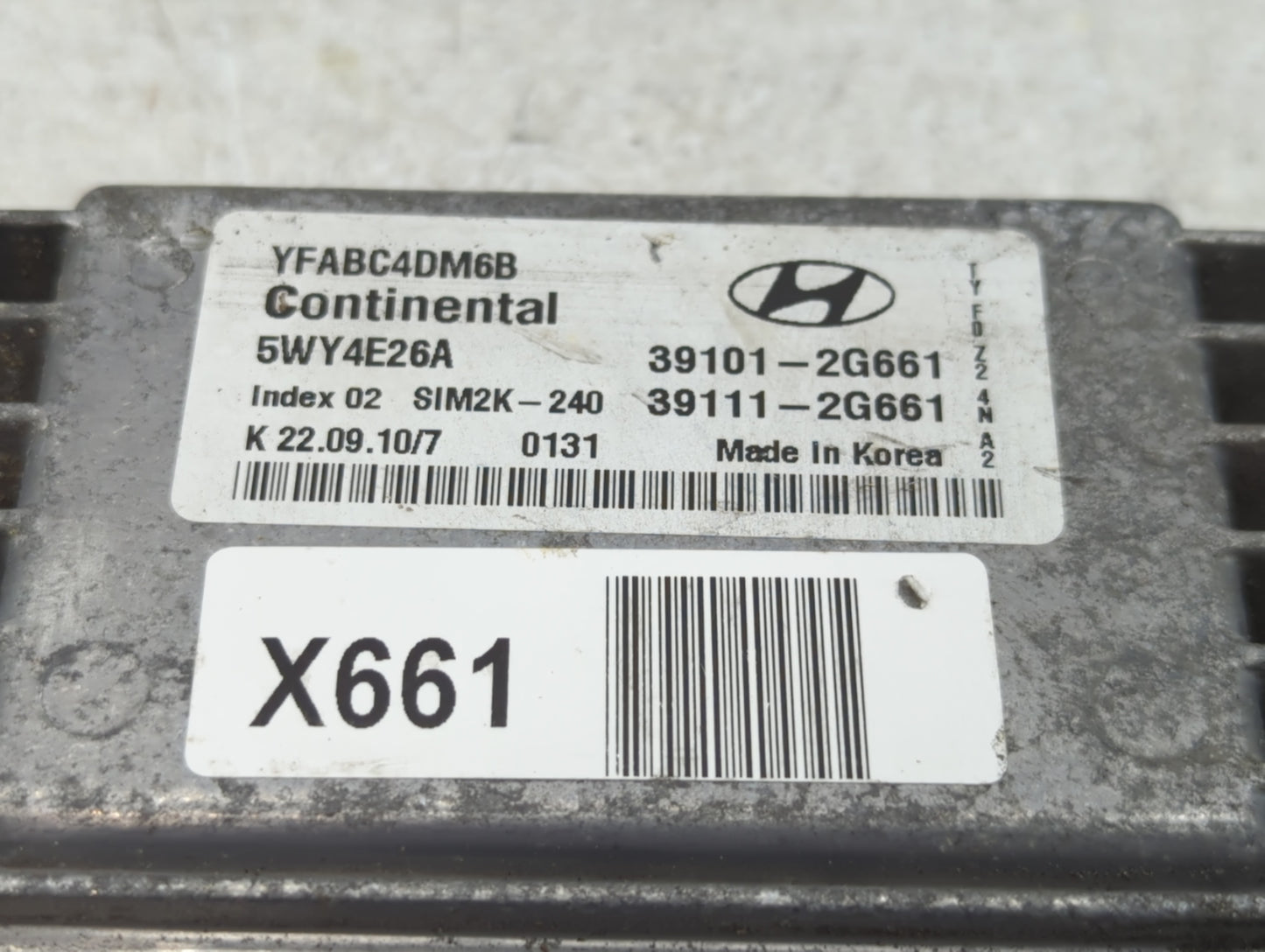 2011-2014 Hyundai Sonata PCM Engine Control Computer ECU ECM PCU OEM P/N:39101-2G661 Fits Fits 2011 2012 2013 2014 OEM Used 
