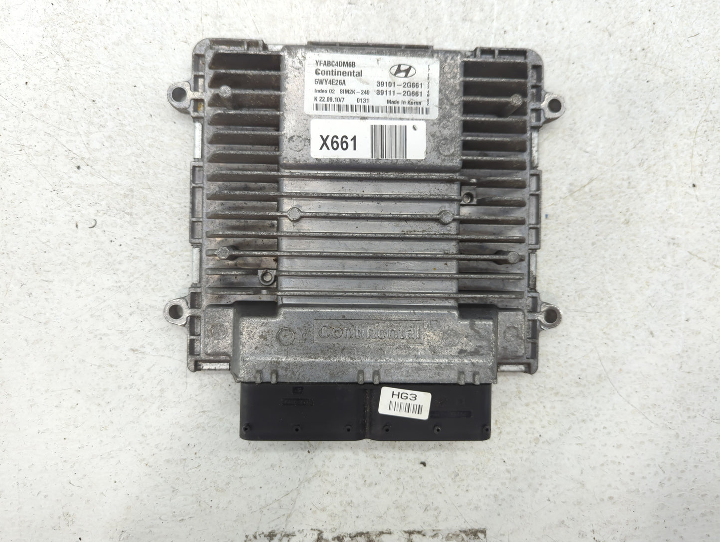 2011-2014 Hyundai Sonata PCM Engine Control Computer ECU ECM PCU OEM P/N:39101-2G661 Fits Fits 2011 2012 2013 2014 OEM Used 