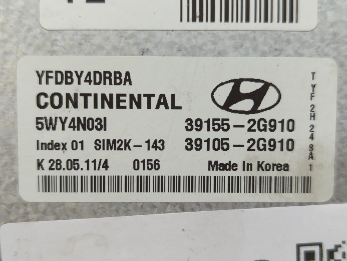 2011-2015 Hyundai Sonata PCM Engine Control Computer ECU ECM PCU OEM P/N:39155-2G910 Fits Fits 2011 2012 2013 2014 2015 OEM 