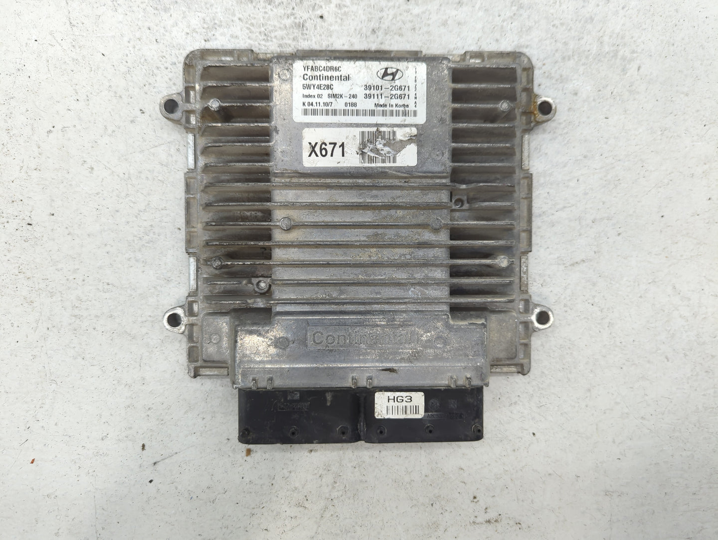 2011 Hyundai Sonata PCM Engine Control Computer ECU ECM PCU OEM P/N:39101-2G671 39111-2G661, 39101-2G661 Fits OEM Used Auto 
