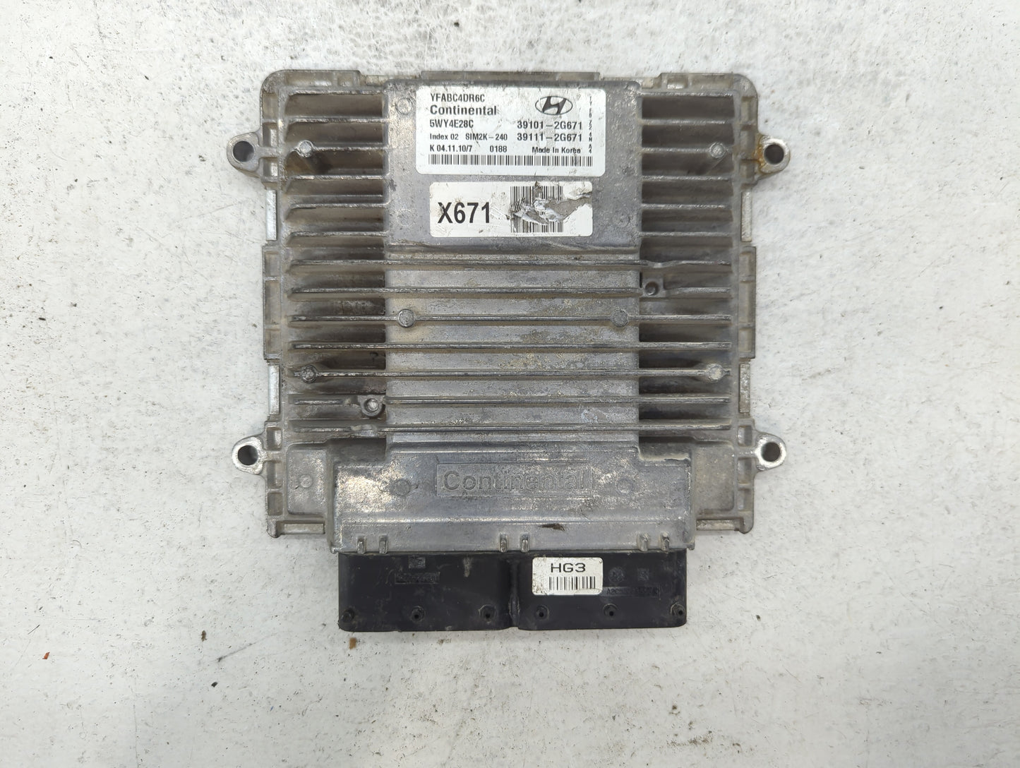 2011 Hyundai Sonata PCM Engine Control Computer ECU ECM PCU OEM P/N:39101-2G671 39111-2G661, 39101-2G661 Fits OEM Used Auto 