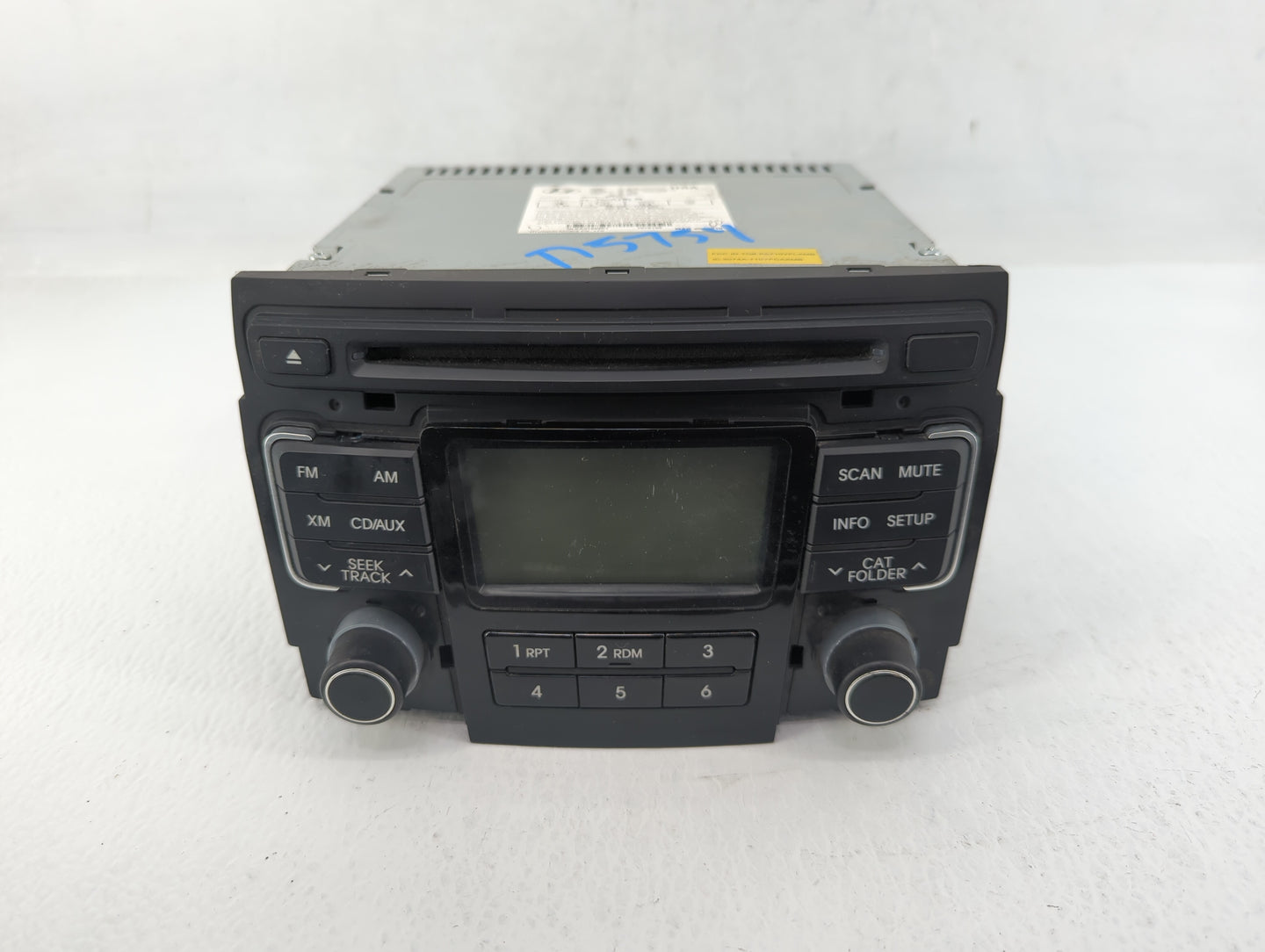 2011 Hyundai Sonata Radio AM FM Cd Player Receiver Replacement P/N:96180-3Q000 Fits OEM Used Auto Parts - Oemusedautoparts1.