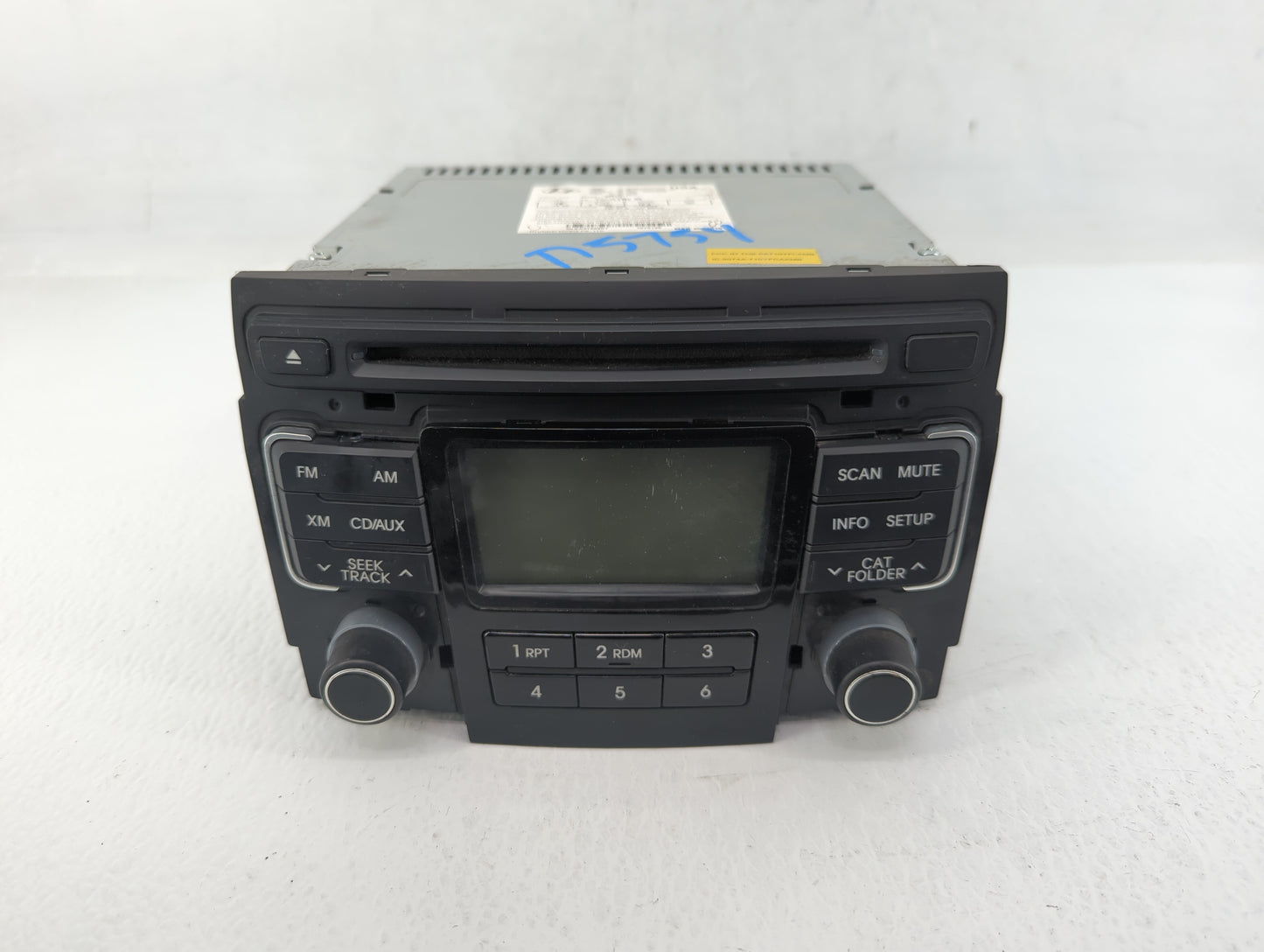 2011 Hyundai Sonata Radio AM FM Cd Player Receiver Replacement P/N:96180-3Q000 Fits OEM Used Auto Parts - Oemusedautoparts1.
