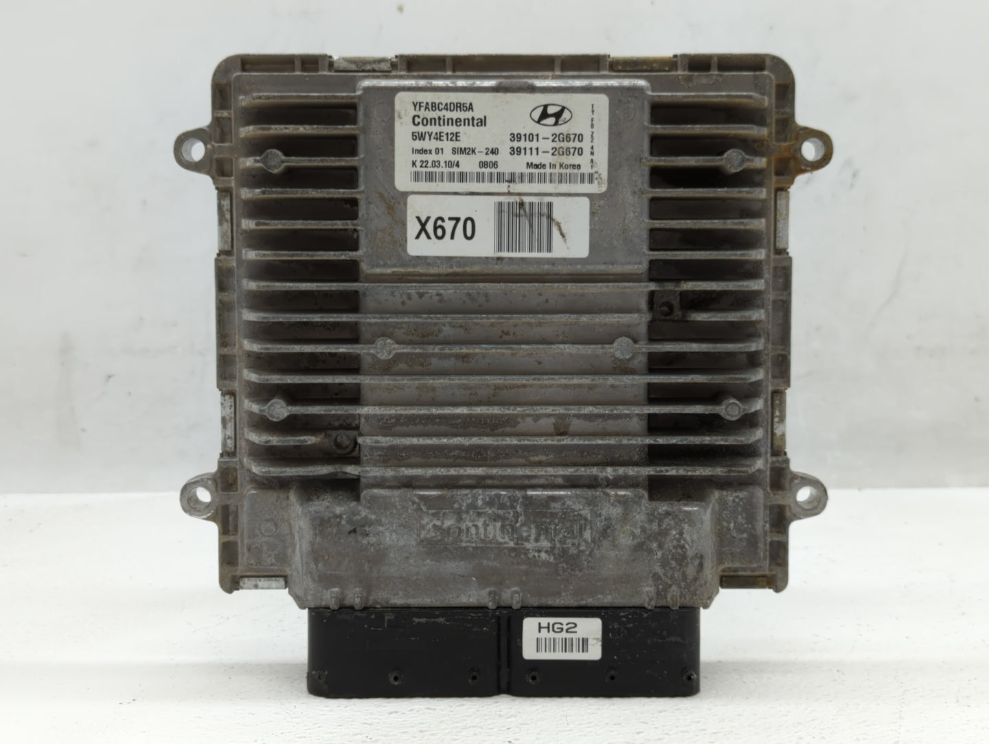 2011-2014 Hyundai Sonata PCM Engine Control Computer ECU ECM PCU OEM P/N:39101-2G670 39111-2G671 Fits Fits 2011 2012 2013 20