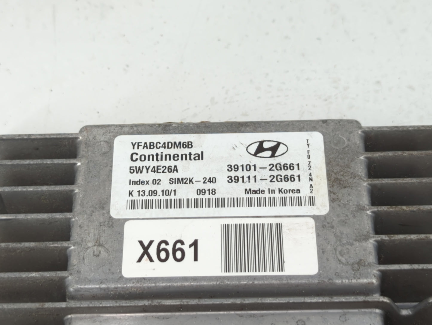 2011 Hyundai Sonata PCM Engine Control Computer ECU ECM PCU OEM P/N:39101-2G661 Fits OEM Used Auto Parts - Oemusedautoparts1