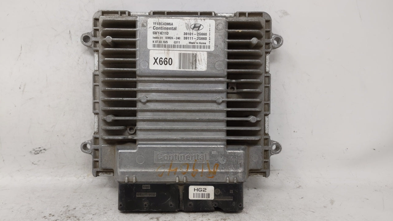 2011 Hyundai Sonata PCM Engine Control Computer ECU ECM PCU OEM P/N:39111-2G670 39101-2G660 39111-2G660 Fits OEM Used Auto P