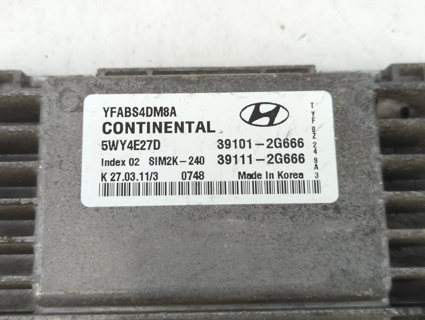2011 Hyundai Sonata PCM Engine Control Computer ECU ECM PCU OEM P/N:39101-2G666 Fits OEM Used Auto Parts - Oemusedautoparts1