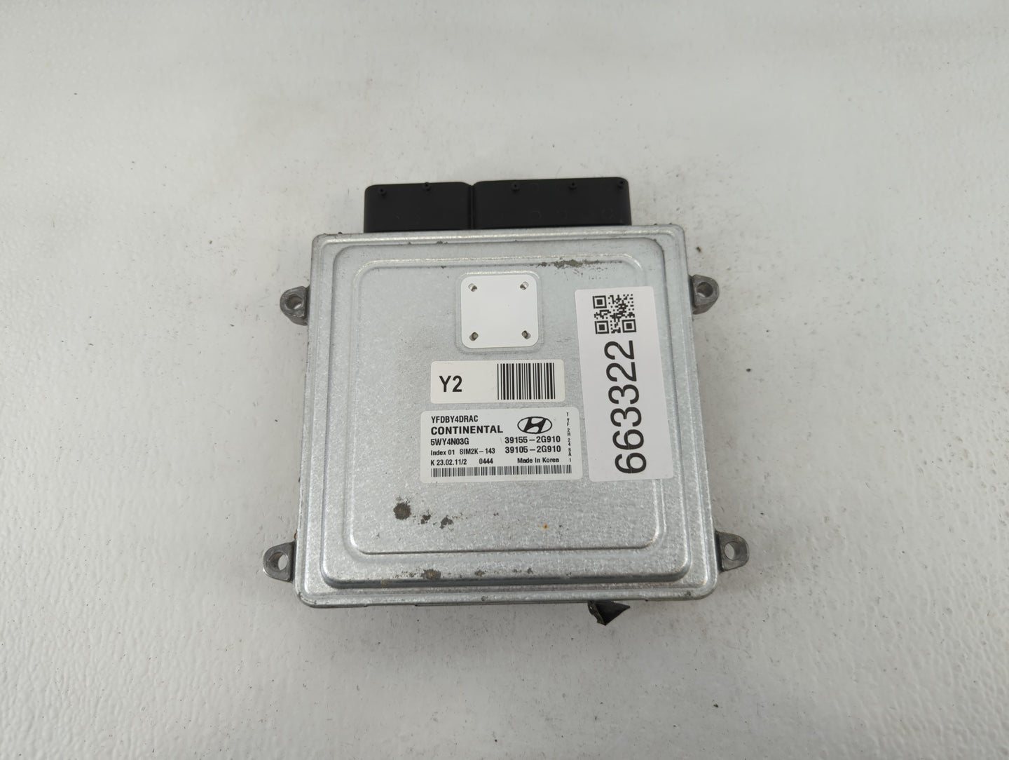 2011-2015 Hyundai Sonata PCM Engine Control Computer ECU ECM PCU OEM P/N:39105-2G910 39155-2G910 Fits OEM Used Auto Parts - 