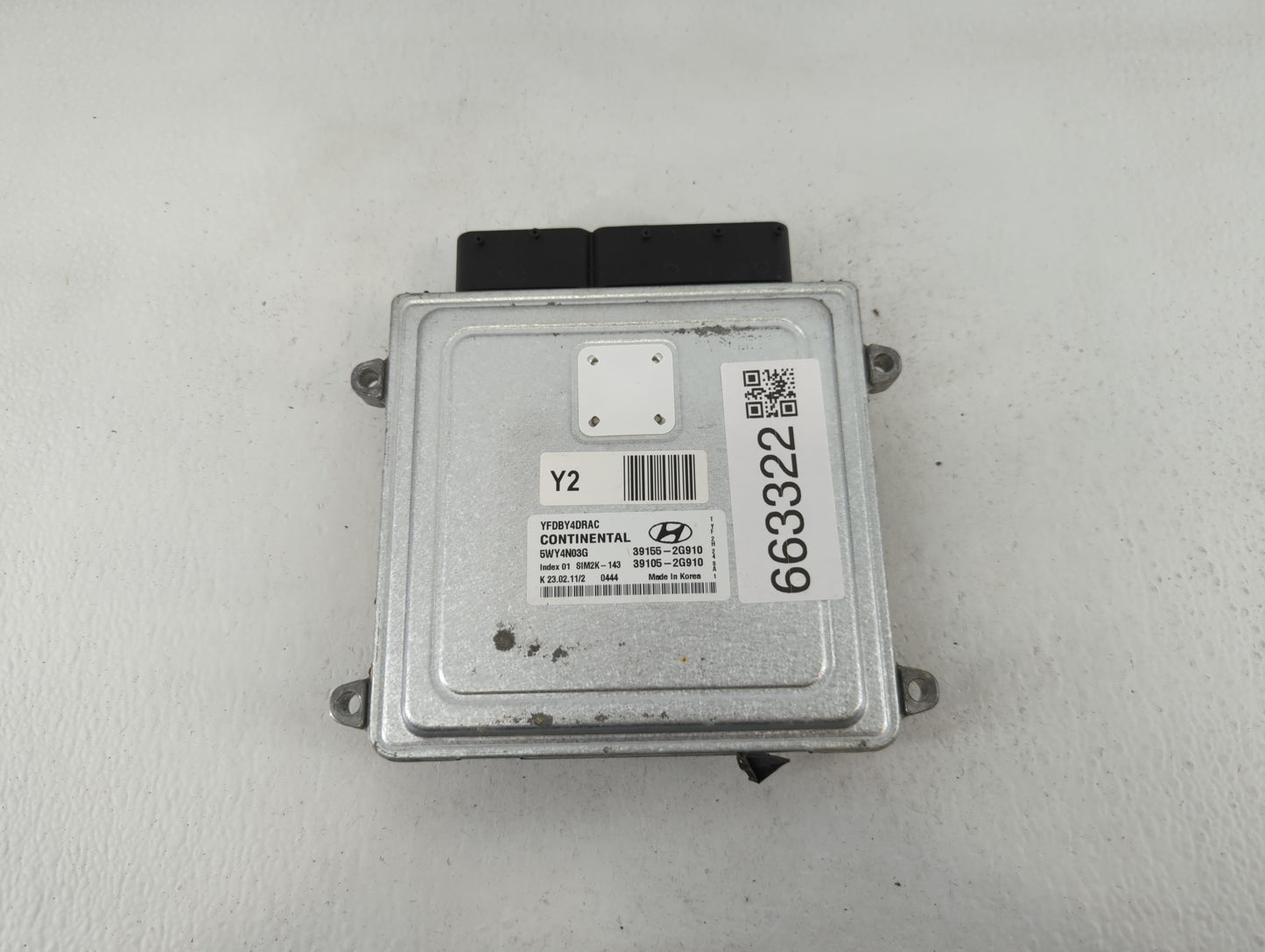 2011-2015 Hyundai Sonata PCM Engine Control Computer ECU ECM PCU OEM P/N:39105-2G910 39155-2G910 Fits OEM Used Auto Parts - 