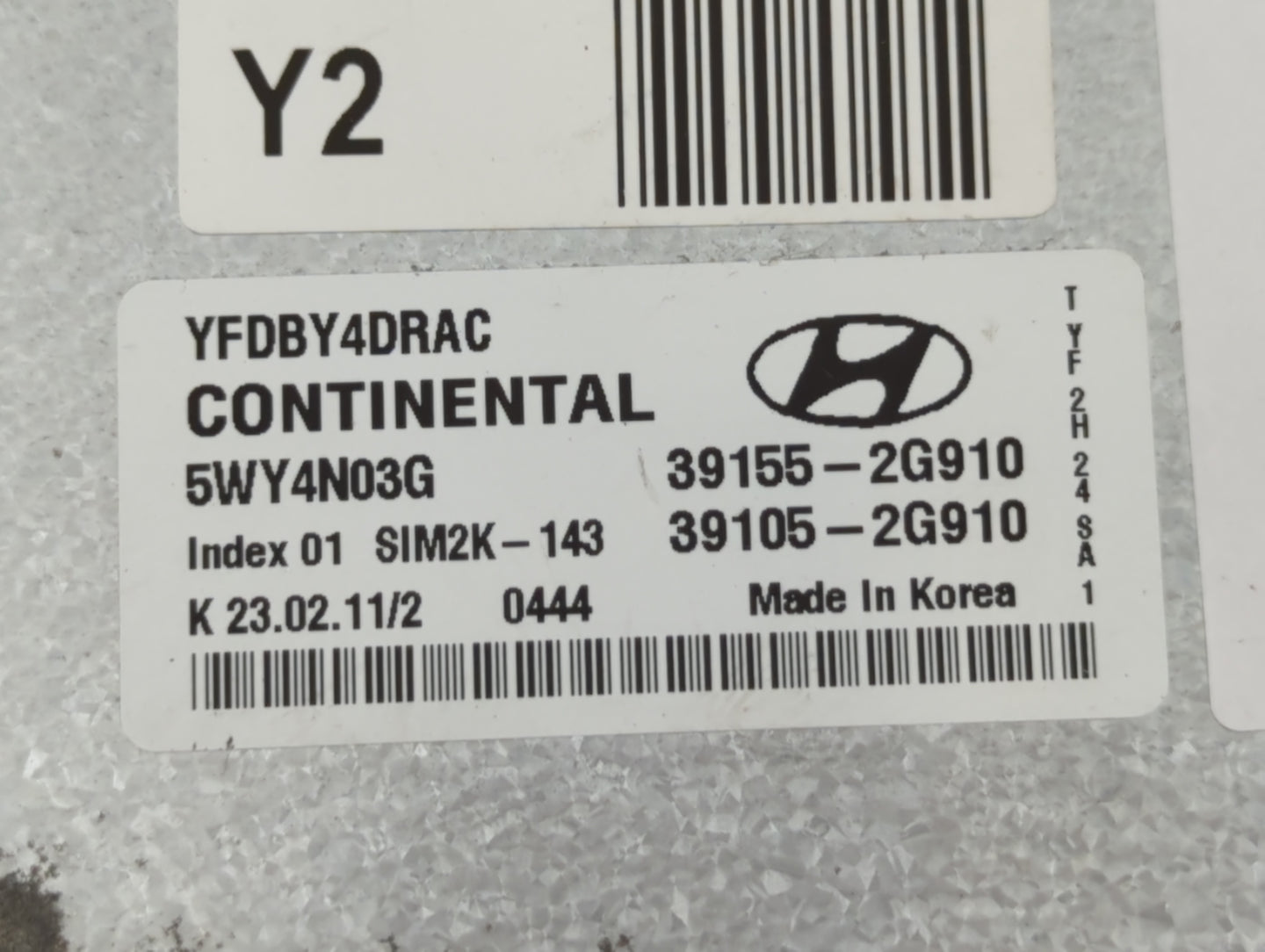 2011-2015 Hyundai Sonata PCM Engine Control Computer ECU ECM PCU OEM P/N:39105-2G910 39155-2G910 Fits OEM Used Auto Parts - 