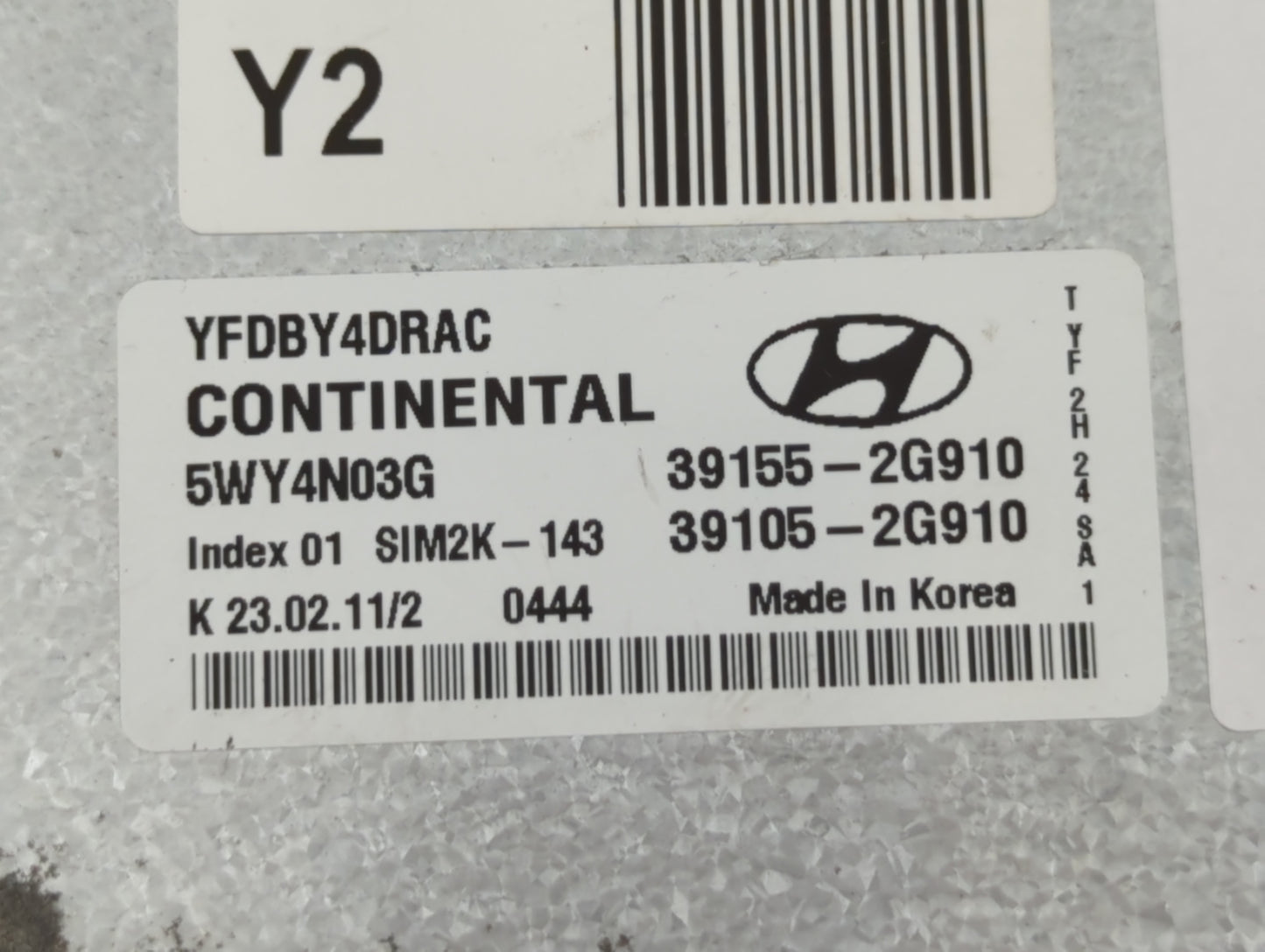 2011-2015 Hyundai Sonata PCM Engine Control Computer ECU ECM PCU OEM P/N:39105-2G910 39155-2G910 Fits OEM Used Auto Parts - 