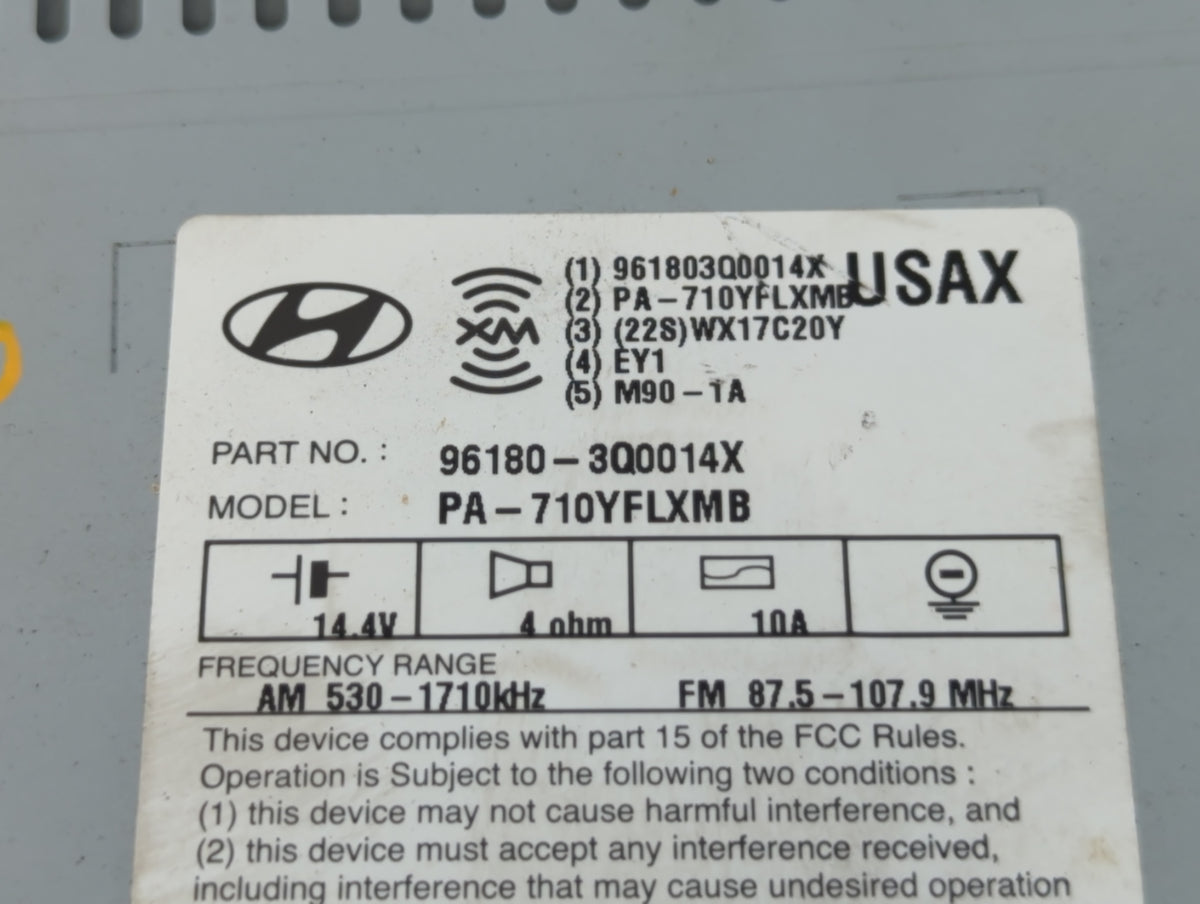 2011-2011 Hyundai Sonata Am Fm Cd Player Radio Receiver 674127 - Oemusedautoparts1.com