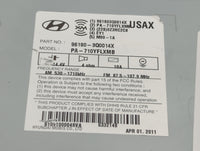 2011-2011 Hyundai Sonata Am Fm Cd Player Radio Receiver - Oemusedautoparts1.com