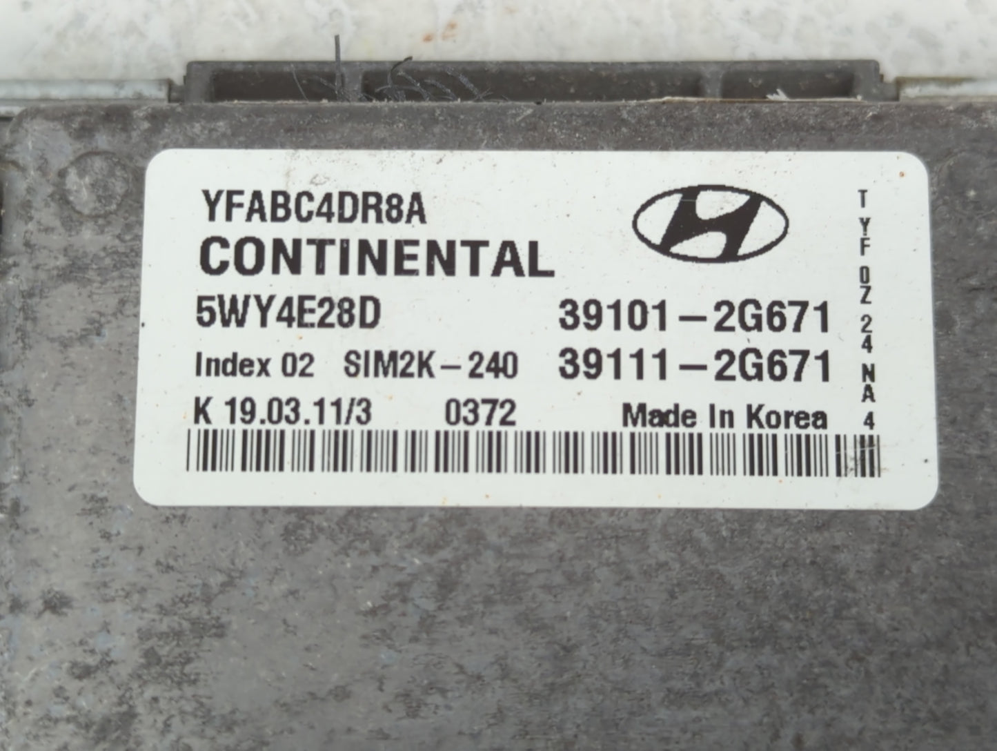 2011-2014 Hyundai Sonata PCM Engine Control Computer ECU ECM PCU OEM P/N:39111-2G671 39101-2G671 Fits Fits 2011 2012 2013 20