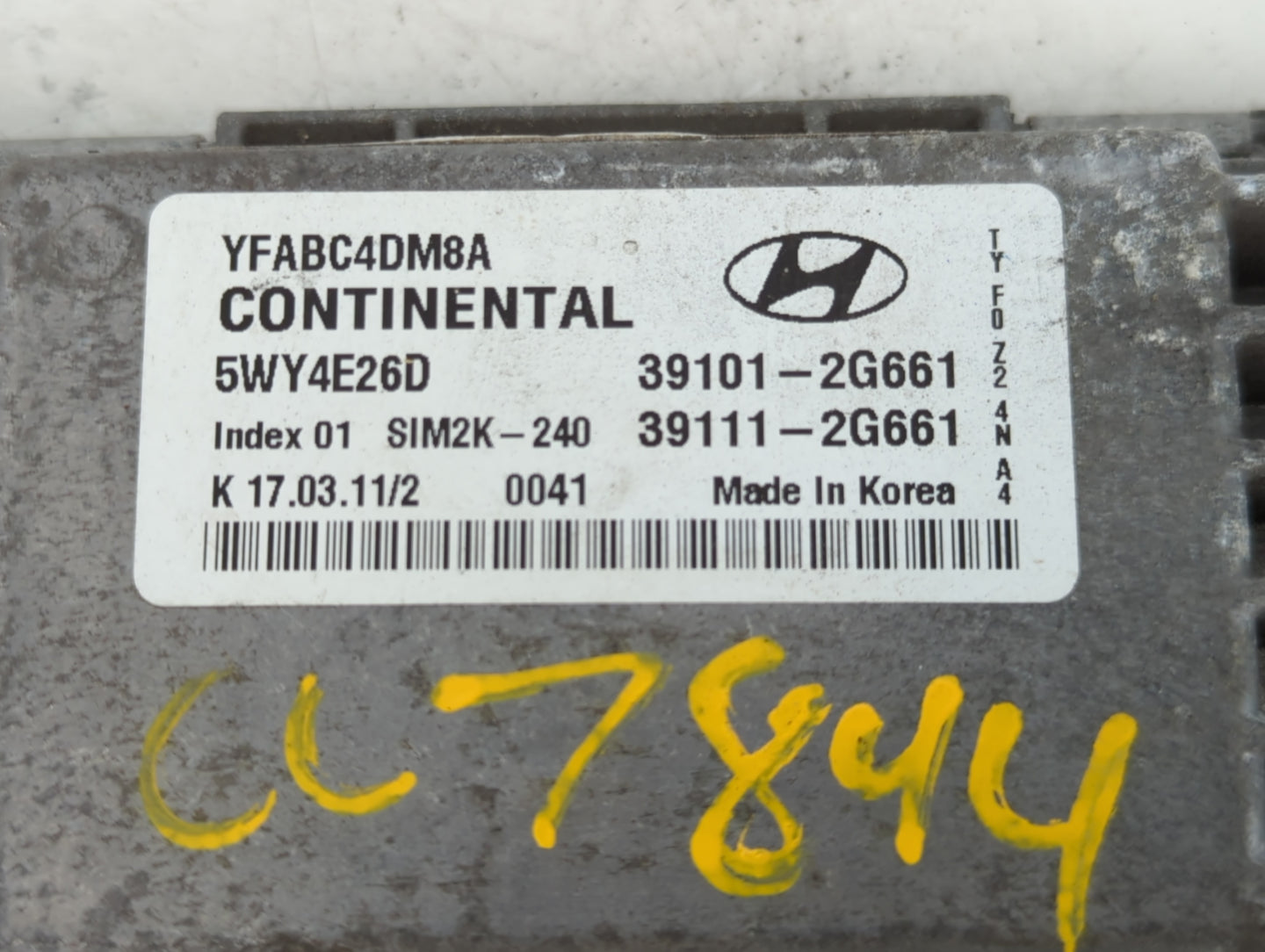 2011-2014 Hyundai Sonata PCM Engine Control Computer ECU ECM PCU OEM P/N:39101-2G661 Fits Fits 2011 2012 2013 2014 OEM Used 