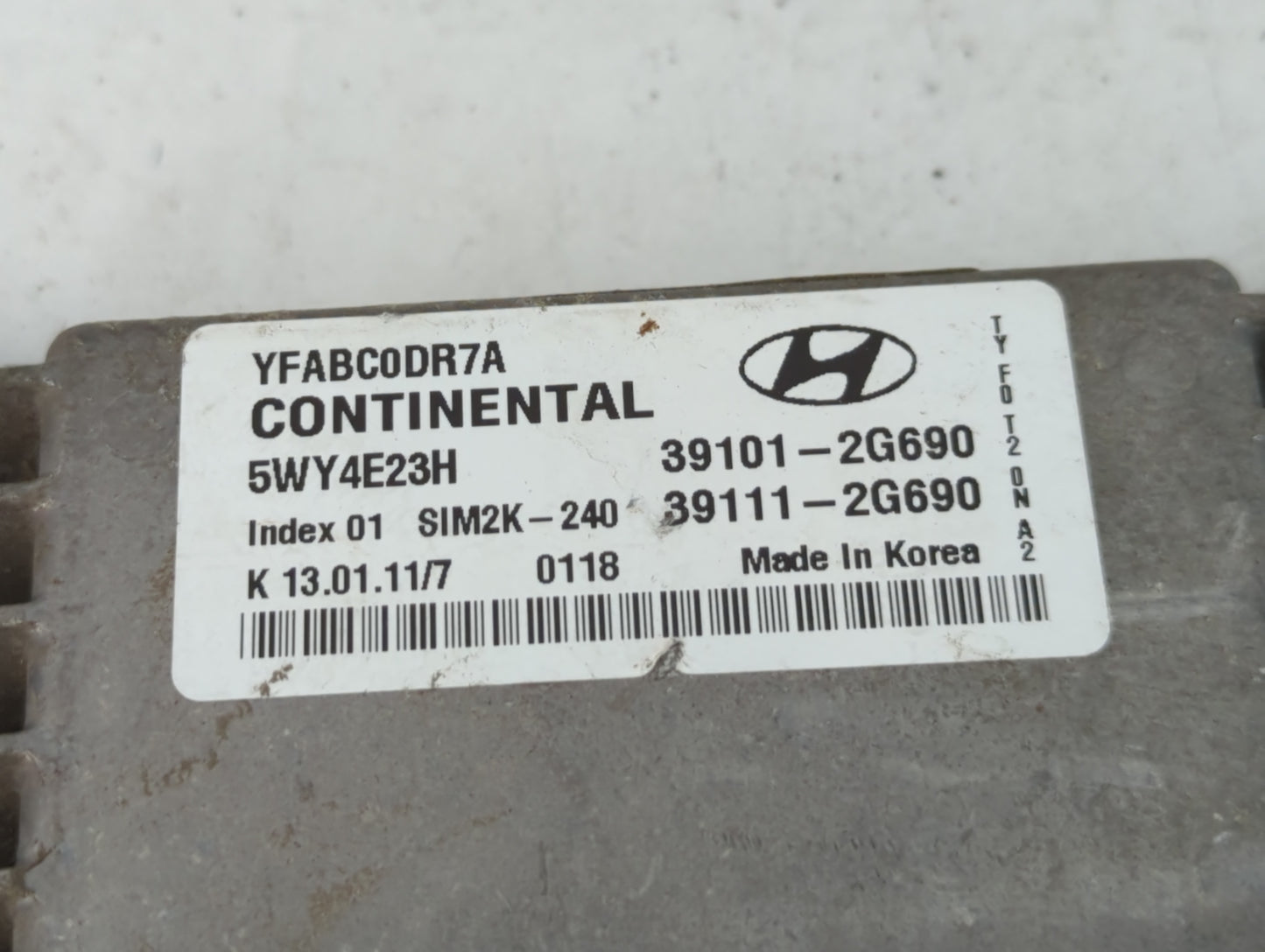 2011-2014 Hyundai Sonata PCM Engine Control Computer ECU ECM PCU OEM P/N:39111-2G690 39101-2G690 Fits Fits 2011 2012 2013 20