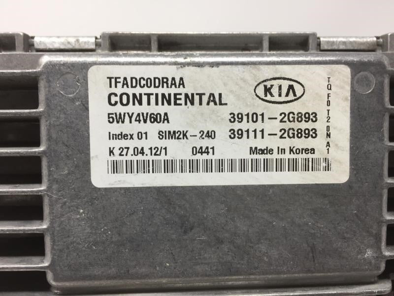 2011 Hyundai Sonata PCM Engine Control Computer ECU ECM PCU OEM P/N:39111-2G893 2.4L AT Fits OEM Used Auto Parts - Oemusedau