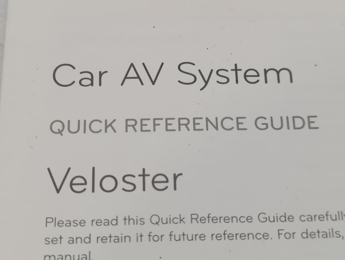 2011 Hyundai Veloster Owners Manual Book Guide OEM Used Auto Parts - Oemusedautoparts1.com