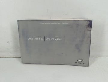 2011 Infiniti G20 Owners Manual Book Guide P/N:OM1E 0V36U1 OEM Used Auto Parts - Oemusedautoparts1.com