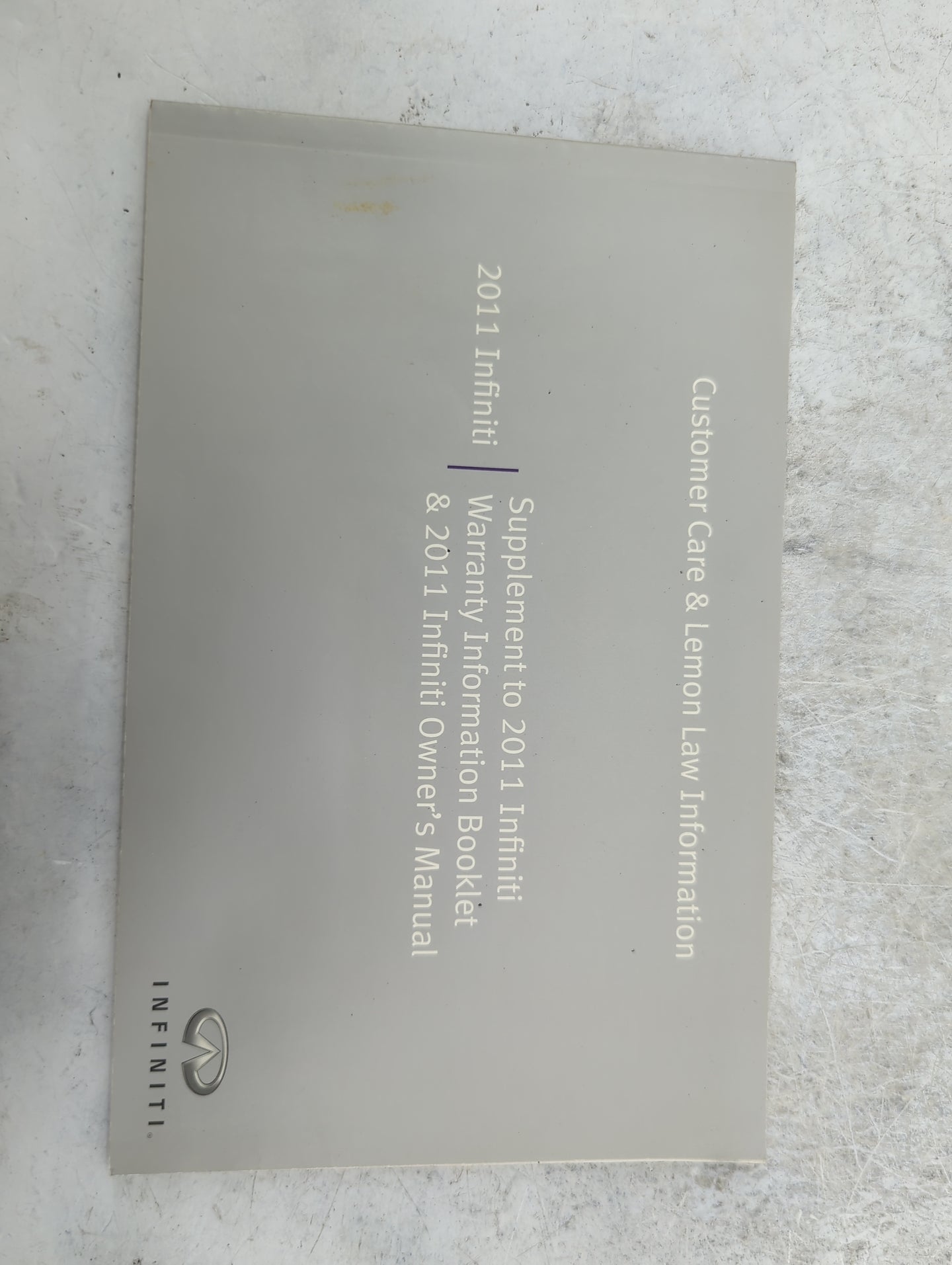 2011 Infiniti G37 Owners Manual Book Guide P/N:N11E-08TJU1 MB1E-1ALLU0, T00NA-1BU3D OEM Used Auto Parts - Oemusedautoparts1.